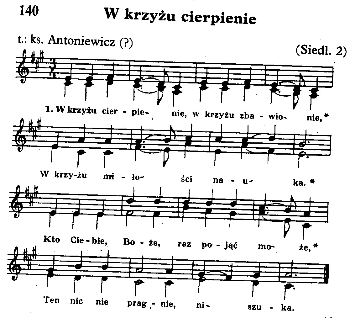 Notes and Words for W Krzyzu Cierpienie